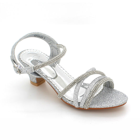 Girls "RAINEY" Diamante Prom Party Sandals