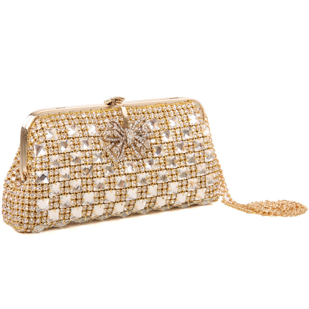 Women ‘Ayers’ Diamante Embellished Evening Clutch Bag
