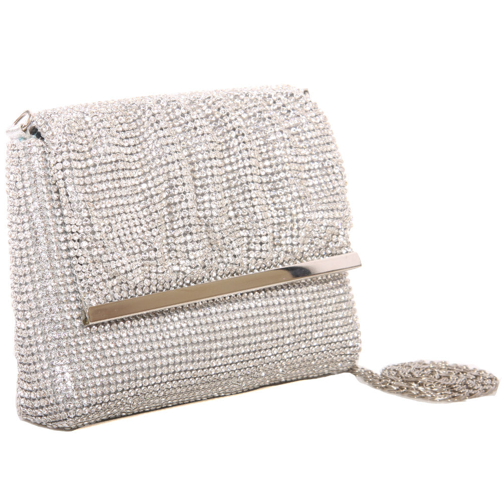 Women ‘Dazzle’ Diamante Embellished Evening Clutch Bag