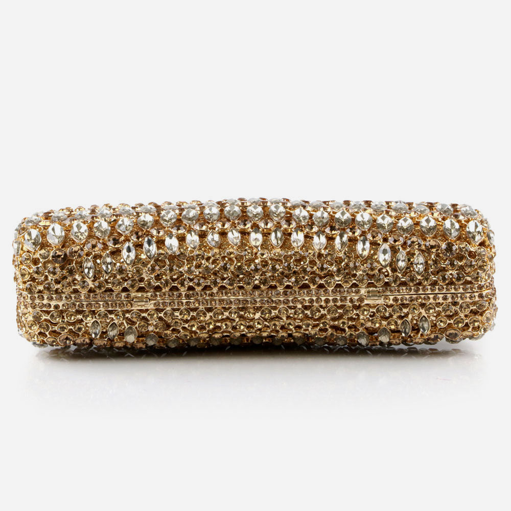 Shalimar Womens Ladies Stylish Shimmery Crystals Wedding Party Prom Evening Clutch Bridal Handbag Party Purse