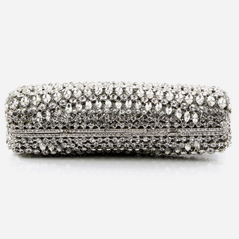 Shalimar Womens Ladies Stylish Shimmery Crystals Wedding Party Prom Evening Clutch Bridal Handbag Party Purse