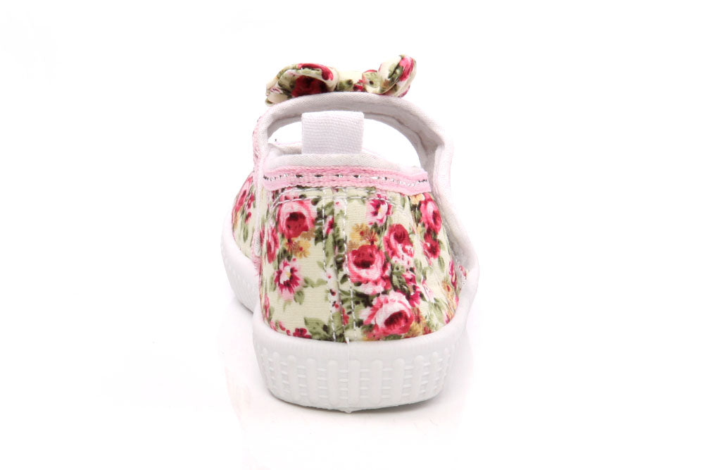 Girls Flat 'Rose' Canvas Shoes