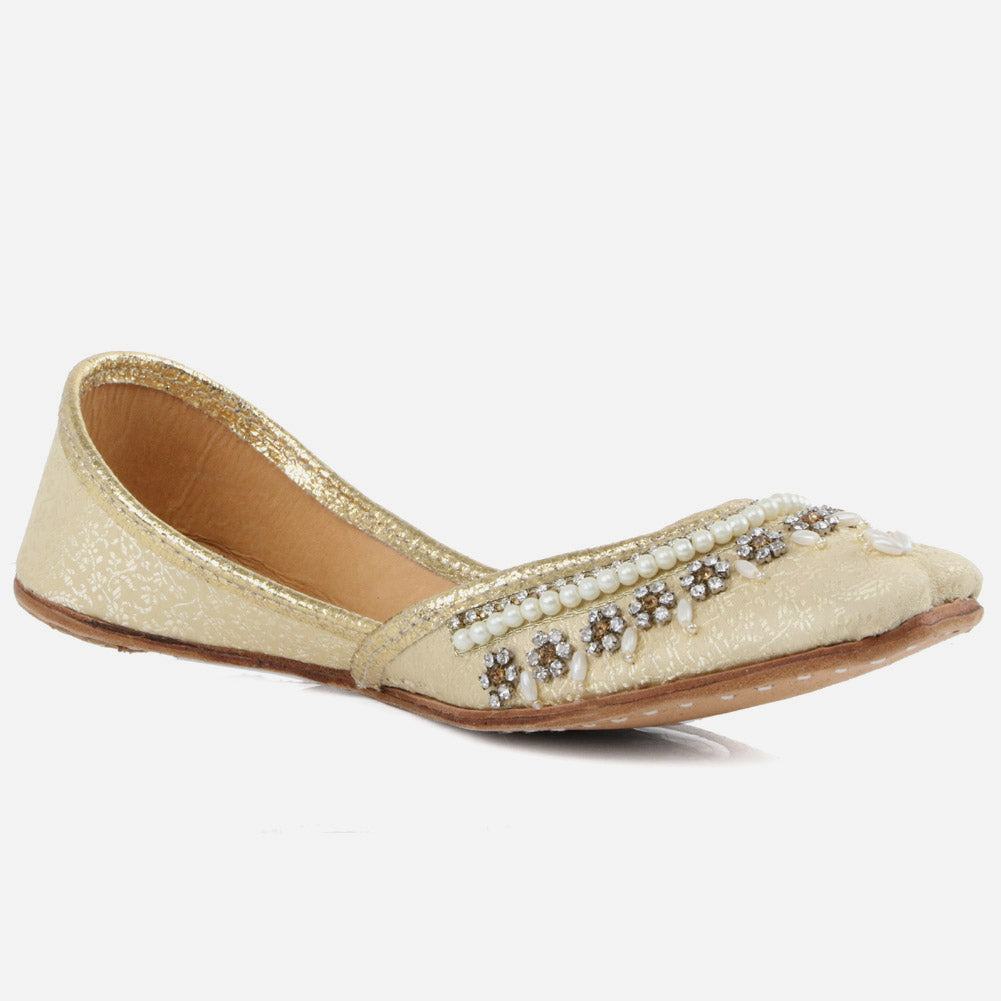 Kids Girls Embellished Traditional Indian Handmade Leather Khussa Jutti Mojari Children Pumps Shoes Size 11-5 UK Child