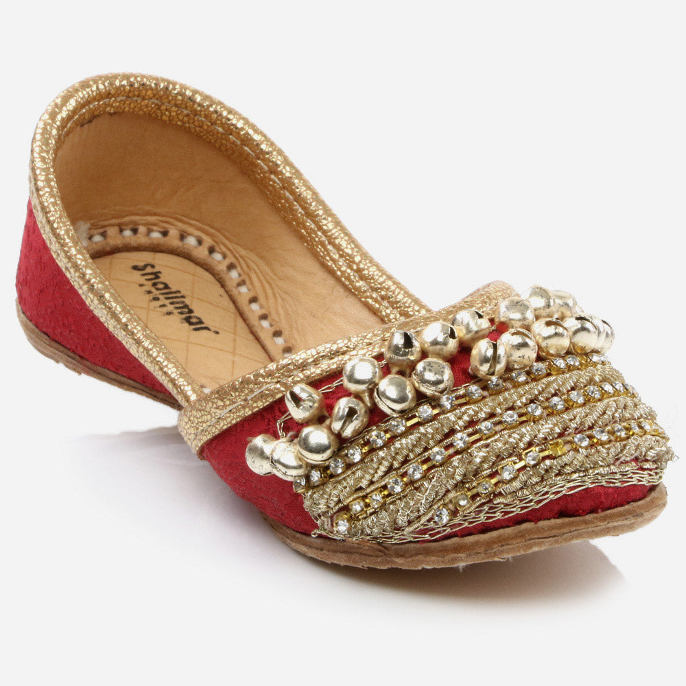 Baby Infants Metallic Detailing Traditional Indian Handmade Leather Khussa Jutti Mojari Children Pumps Shoes Size 1-10 UK Child