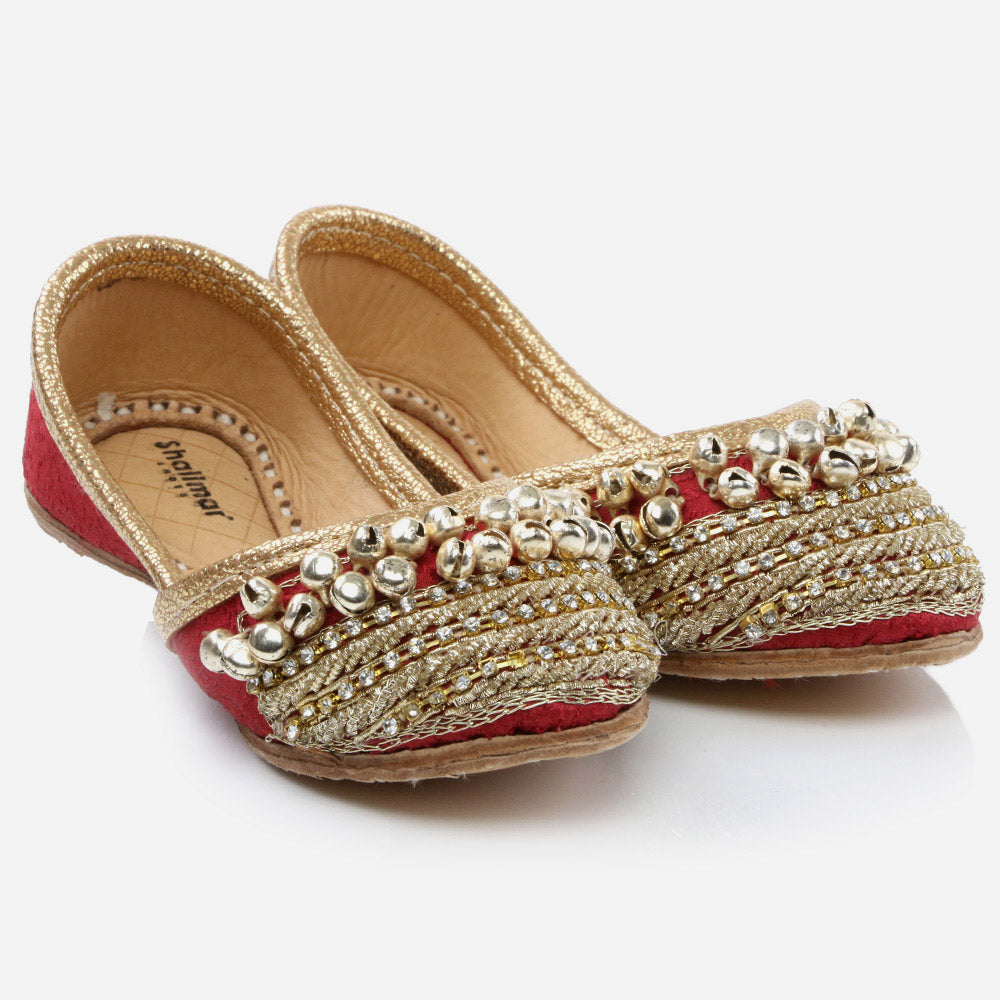 Baby Infants Metallic Detailing Traditional Indian Handmade Leather Khussa Jutti Mojari Children Pumps Shoes Size 1-10 UK Child