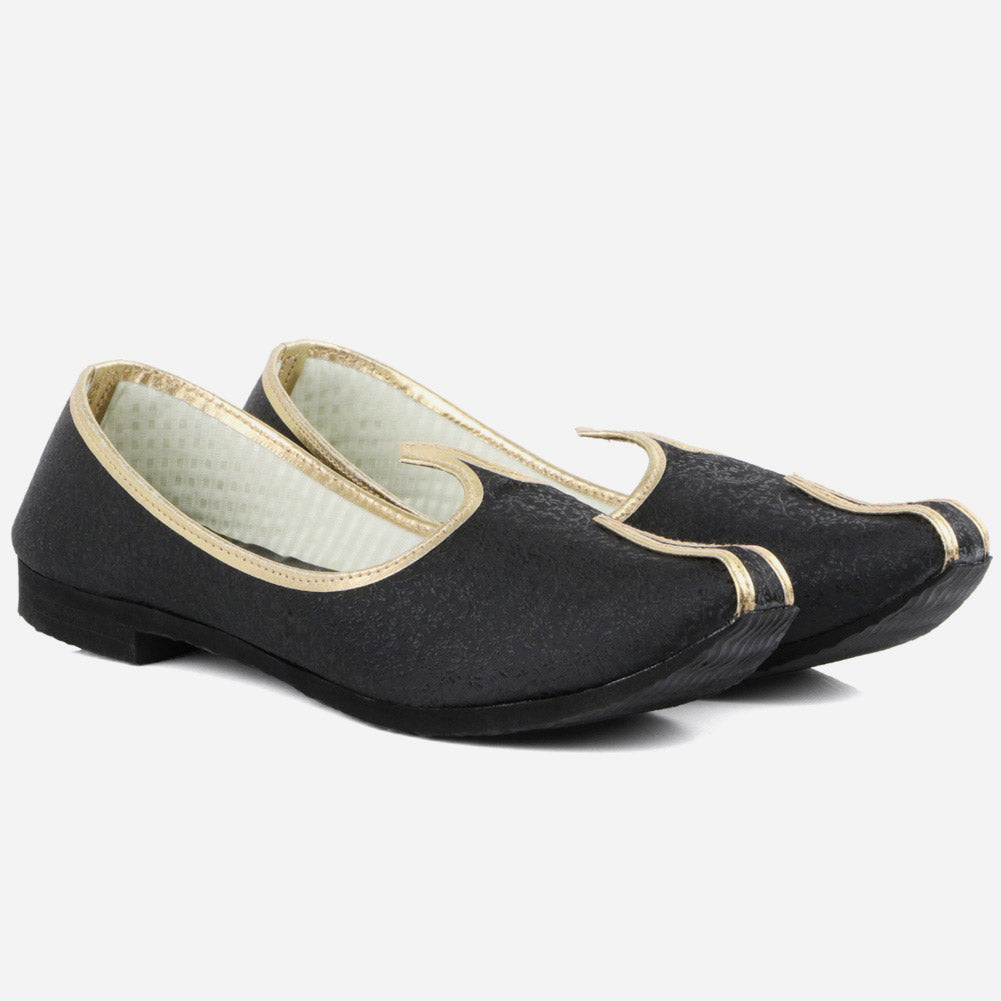 Boys Kids Embellished Traditional Leather Handmade Indian Khussa Wedding Flat Slip-ons Handcrafted Jotis Mojaris Shoes