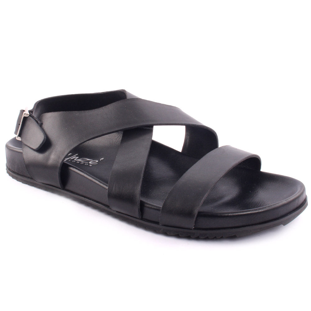 Men’s ‘Manri’ Leather Flat Open Toe Summer Sandals