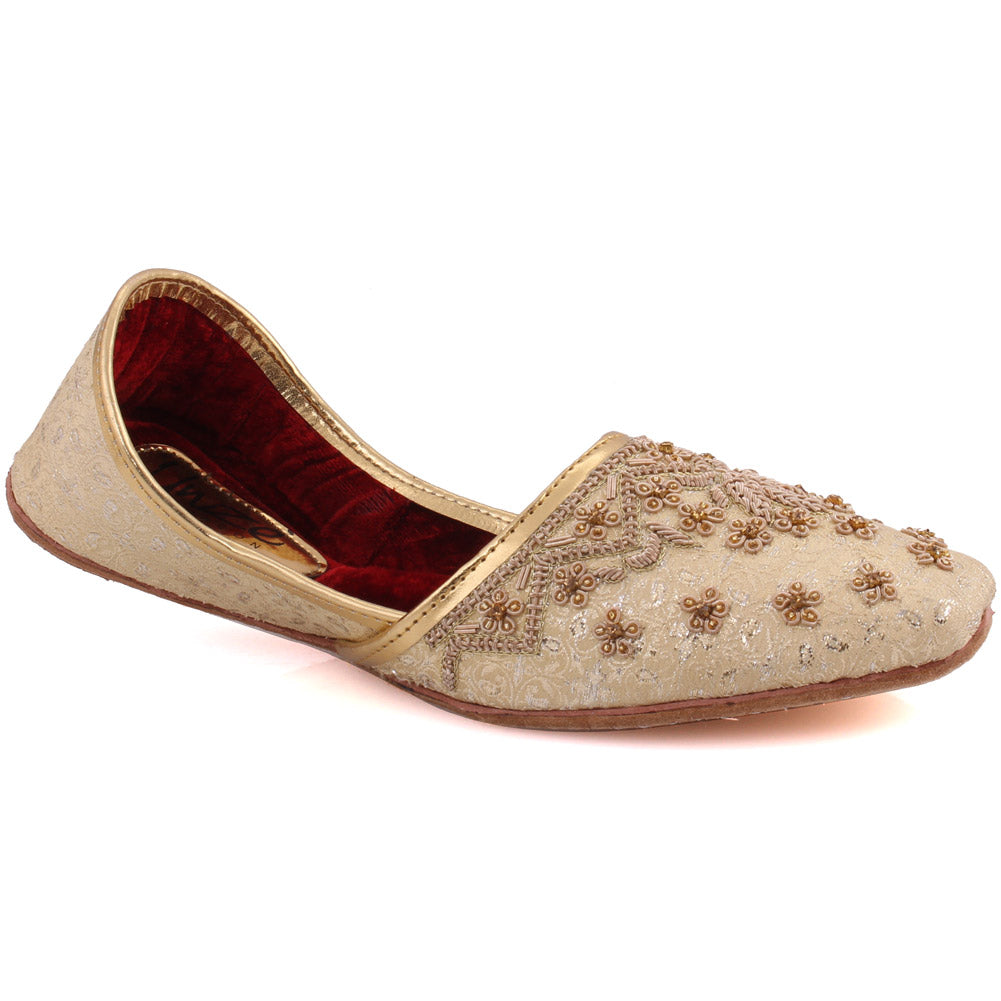 Men “ALICK” Indian Rhinestone Decorated Shimmer Tila Khussa