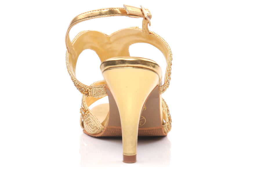 Jeweled T-bar Strap Bridal Sandal