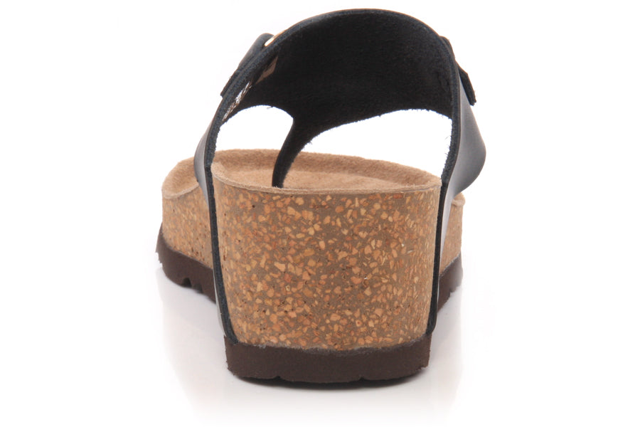 Buckled Latex Footbed Slipper