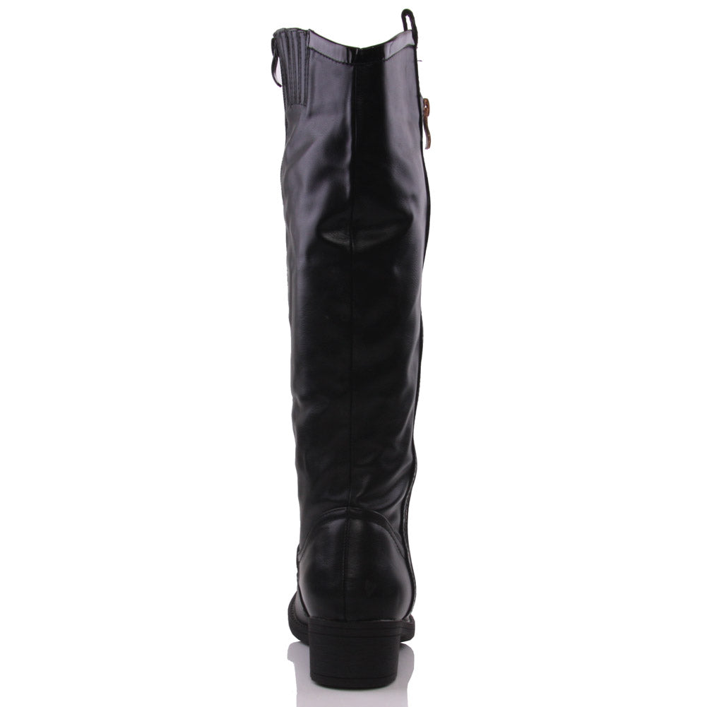 Womens ‘Judas’ Knee High Zippy Winter Riding Boots