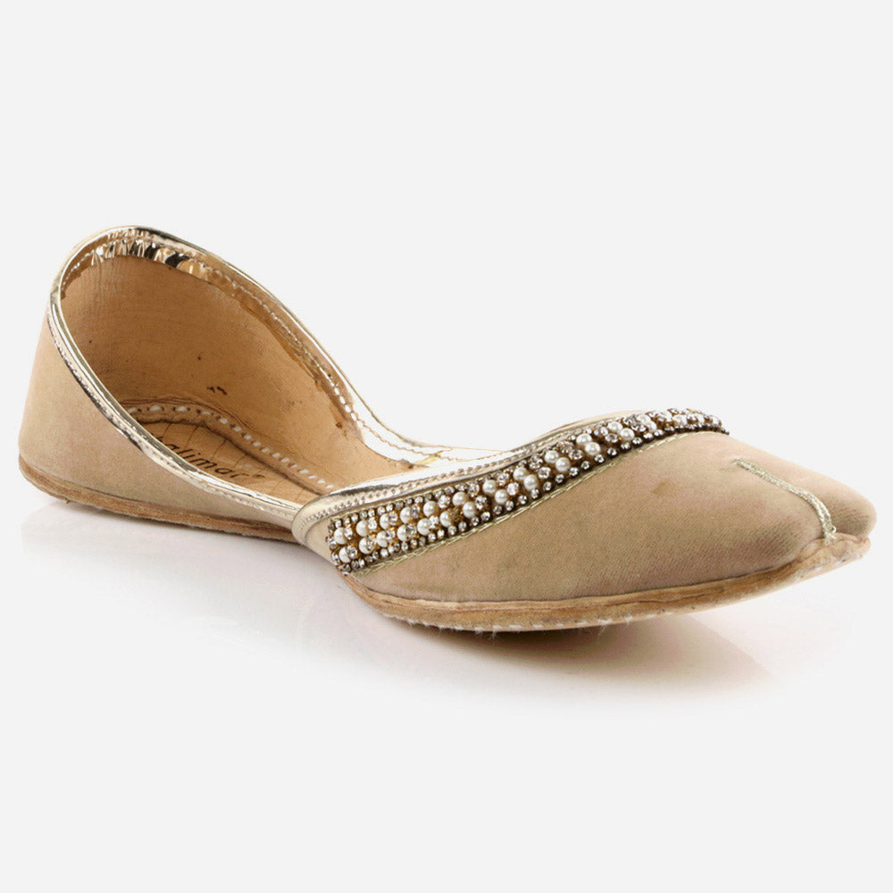 Women Ladies Fashion Mojaris Traditional Indian Wedding Bridal Slip Ons Evening Party Handmade Leather Khussa Pumps Shoes
