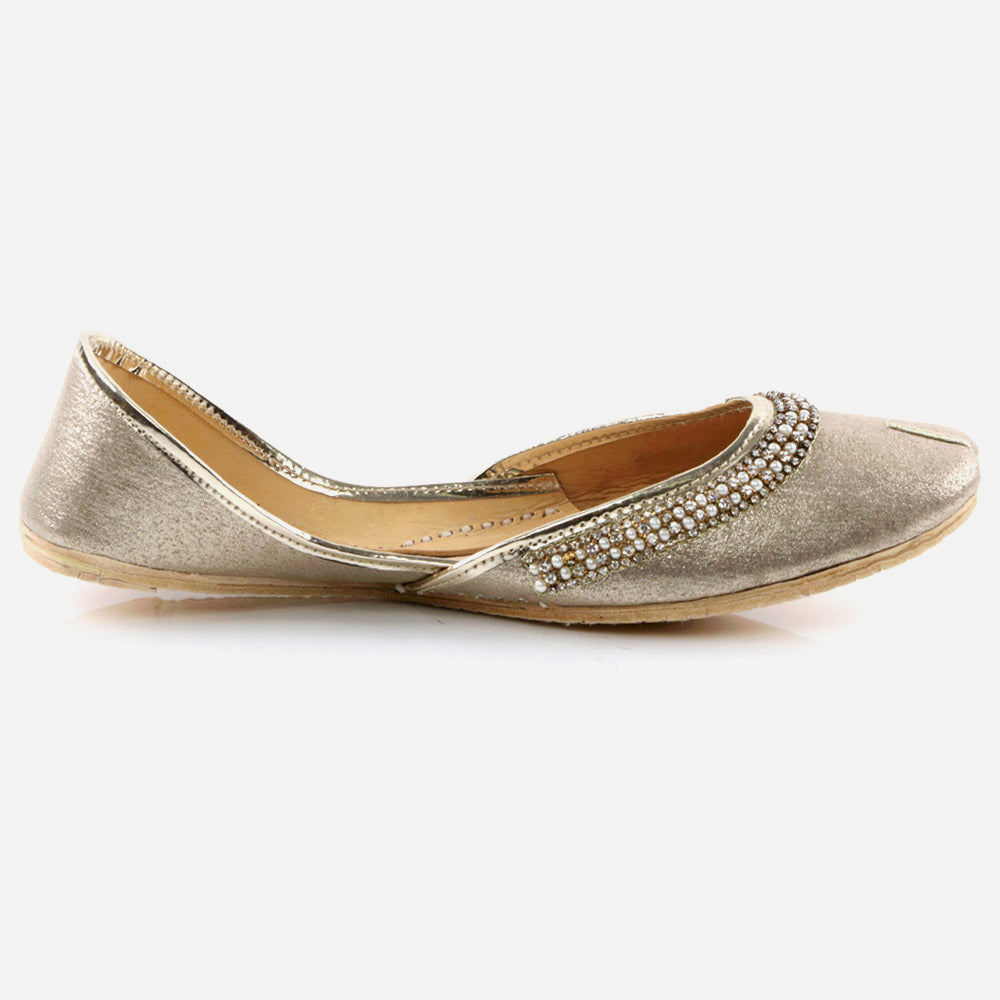 Women Ladies Fashion Mojaris Traditional Indian Wedding Bridal Slip Ons Evening Party Handmade Leather Khussa Pumps Shoes